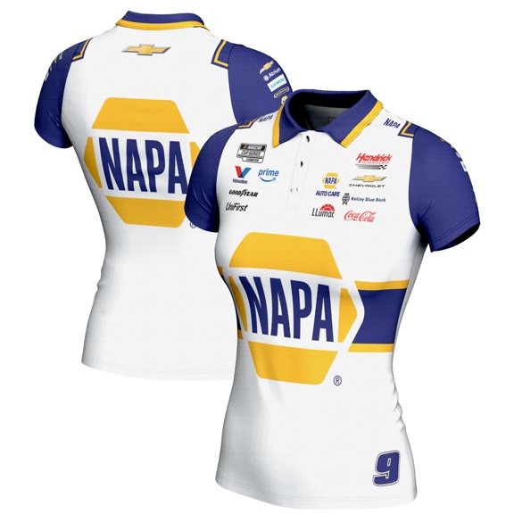 Women's ProSphere White Chase Elliott NAPA Polo