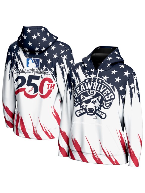 Women's ProSphere White Erie SeaWolves Lightweight 250 Americana Hoodie