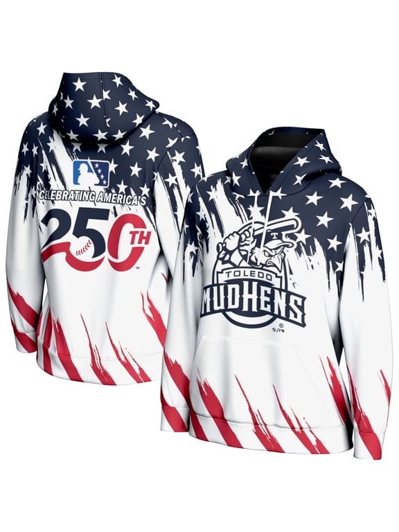Women's ProSphere White Toledo Mud Hens Lightweight 250 Americana Hoodie