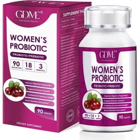 Women's Probiotics, 90 Tablets 90 Billion CFU 18 Strains, Contains Organic Prebiotic Cranberry,Probiotic Supplement for Digestion, Immunity, Women's Health, Soy Gluten Dairy Free