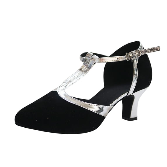 Women's Professional Latin Dance Shoes Satin Sequins Pointed Toe Closed Toe Ballroom Wedding Dancing Shoes Tacones De Mujer Elegantes,37