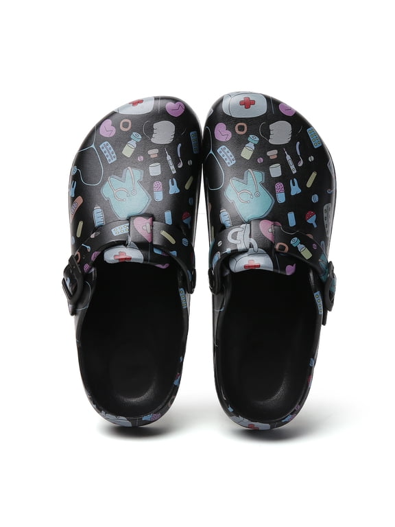 Women’s Lightweight Work Clogs - Slip Resistant EVA Shoes with Adjustable Strap, Waterproof Kitchen & Service Shoes for Long Standing Comfort