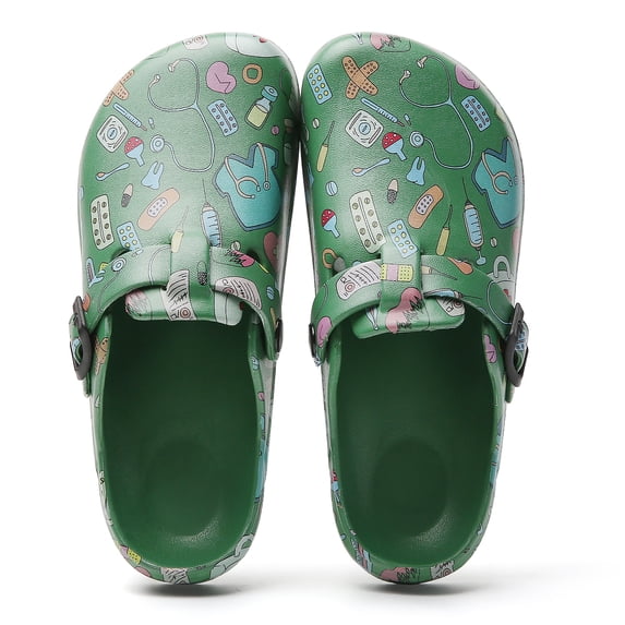 Women’s Lightweight Work Clogs - Slip Resistant EVA Shoes with Adjustable Strap, Waterproof Kitchen & Service Shoes for Long Standing Comfort