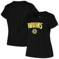 thumbnail image 1 of Women's Profile Black Boston Bruins Plus Size Arch Over Logo T-Shirt, 1 of 3