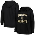 thumbnail image 1 of Women's Profile Black Vegas Golden Knights Plus Size Arch Over Logo Pullover Hoodie, 1 of 3
