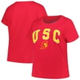 thumbnail image 1 of Women's Profile Cardinal USC Trojans Plus Size Arch Over Logo Scoop Neck T-Shirt, 1 of 3