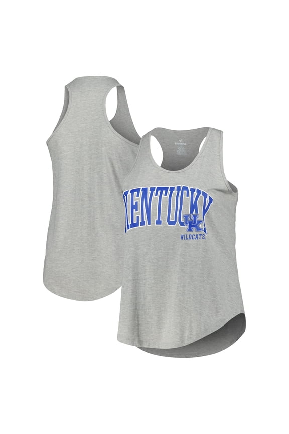 Women's Profile Heather Gray Kentucky Wildcats Arch Logo Racerback Scoop Neck Tank Top