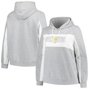Womens Profile Heather Gray San Diego Padres Plus Size Pullover Hoodie
