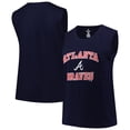 thumbnail image 1 of Women's Profile Navy Atlanta Braves Plus Size Tank Top, 1 of 3