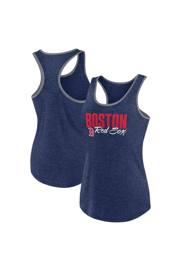 Women's Profile Navy Boston Red Sox Plus Size Racerback Tank Top