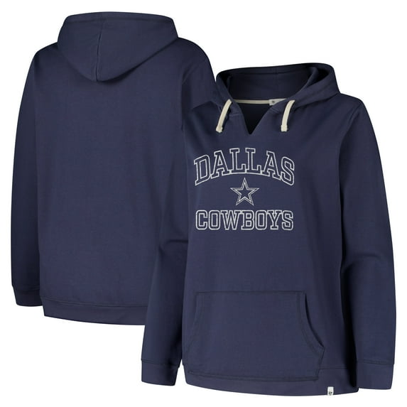 Women's Profile Navy Dallas Cowboys Plus Size Kennedy Pullover Hoodie