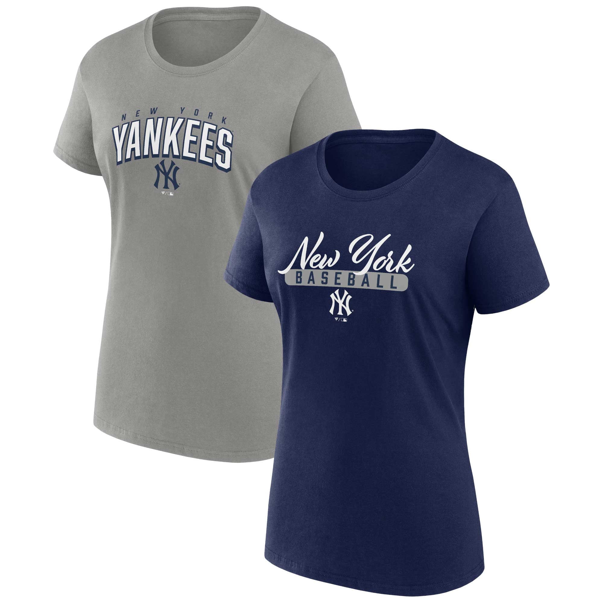 Women's Profile Navy/Gray New York Yankees Plus Size 2-Pack Scoop