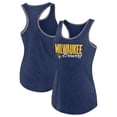 thumbnail image 1 of Women's Profile Navy Milwaukee Brewers Plus Size Racerback Tank Top, 1 of 3