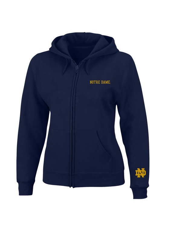Women's Profile Navy Notre Dame Fighting Irish Plus Size Full-Zip Hooded Jacket