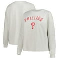 thumbnail image 1 of Women's-Profile  Heather Gray Philadelphia Phillies Plus Size French Terry Pullover Sweatshirt, 1 of 3