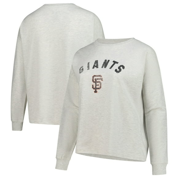Women's-Profile  Heather Gray San Francisco Giants Plus Size French Terry Pullover Sweatshirt