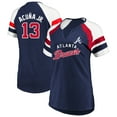 thumbnail image 1 of Women's-Profile Ronald Acu-a Jr. Navy Atlanta Braves Plus Size Name & Number Raglan T-Shirt, 1 of 3