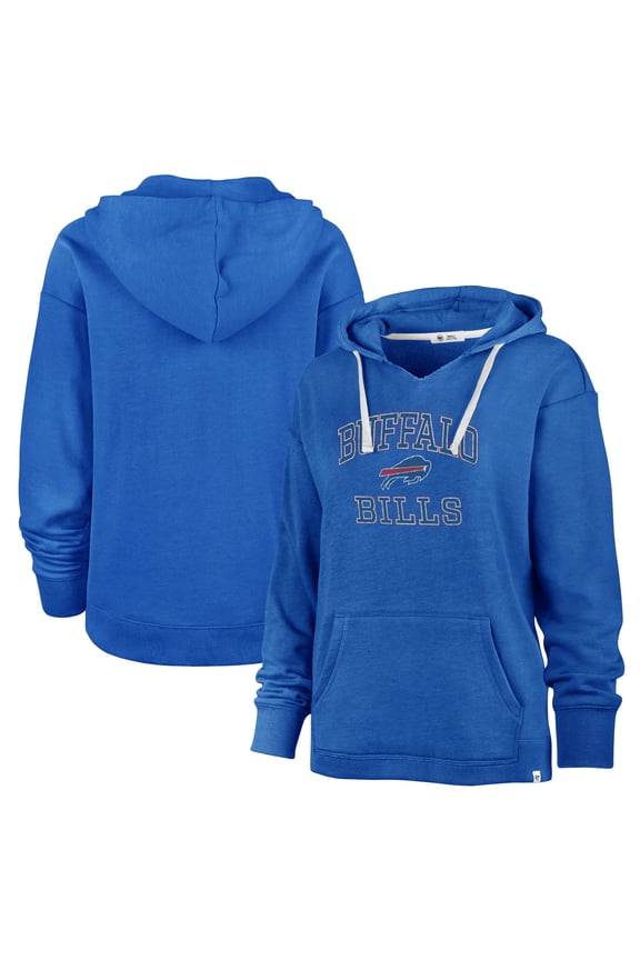 Women's '47 Royal Buffalo Bills Plus Size Clarity Kennedy Pullover Hoodie