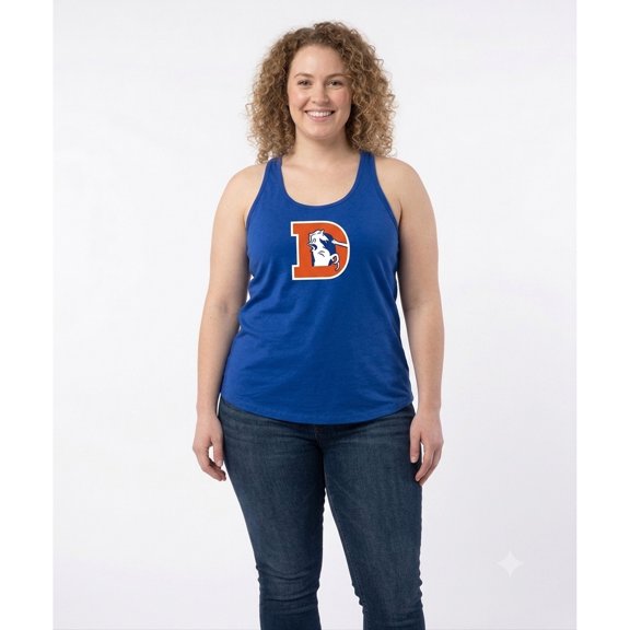 Women's Profile Royal Denver Broncos Plus Size Basic Tank Top
