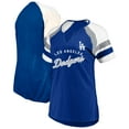 thumbnail image 1 of Women's Profile  Royal Los Angeles Dodgers Arched Notch Neck T-Shirt, 1 of 3