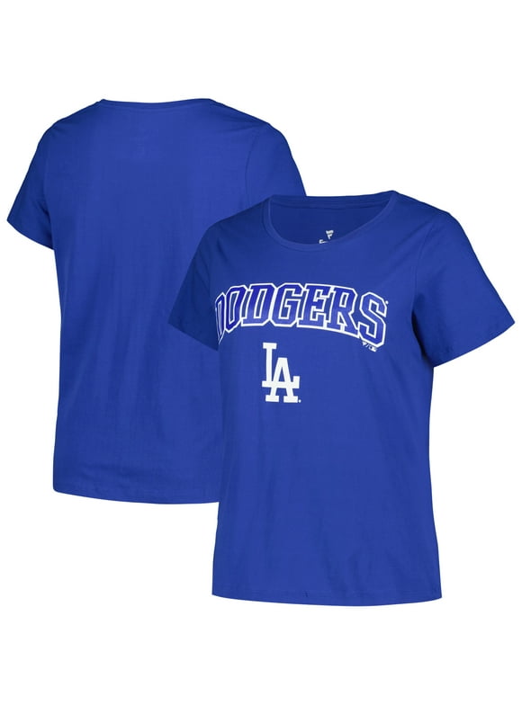 Women's Profile Royal Los Angeles Dodgers Plus Size Arch Logo T-Shirt