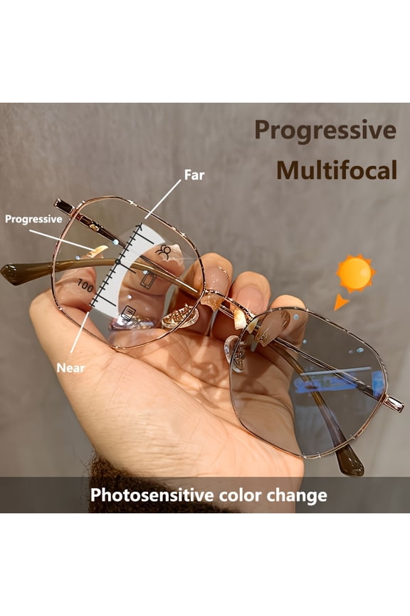 Women's Progressive - Lens Glasses with HD Clarity, Computer, Walking - Everyday & Special Occasions, Fashionable Eyewear, Durable Fullframe, Highdefinition Lenses, Driving Glasses, Stylish Frames