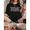 thumbnail image 1 of Women's Promoted From Best Friend To Godmother T-Shirt - Black, Classic Fit , Printed Crew Neck T-Shirt For Women - Casual Crew Neck, Short Sleeve, Breathable 100% Cotton Top, 1 of 4
