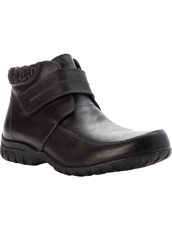 Women's Propet Delaney Strap Ankle Bootie Black Leather 6.5 2E