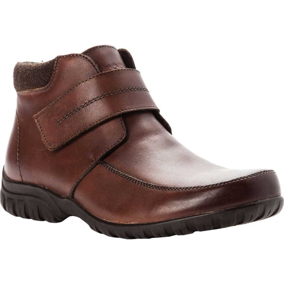 Women's Propet Delaney Strap Ankle Bootie Brown Leather 10 D