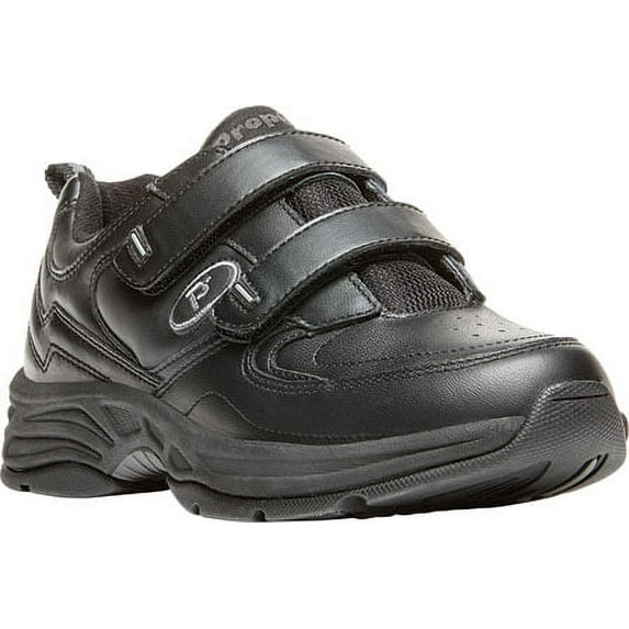Propet Women's Eden Strap Sneakers Black Leather EVA Rubber 9 B