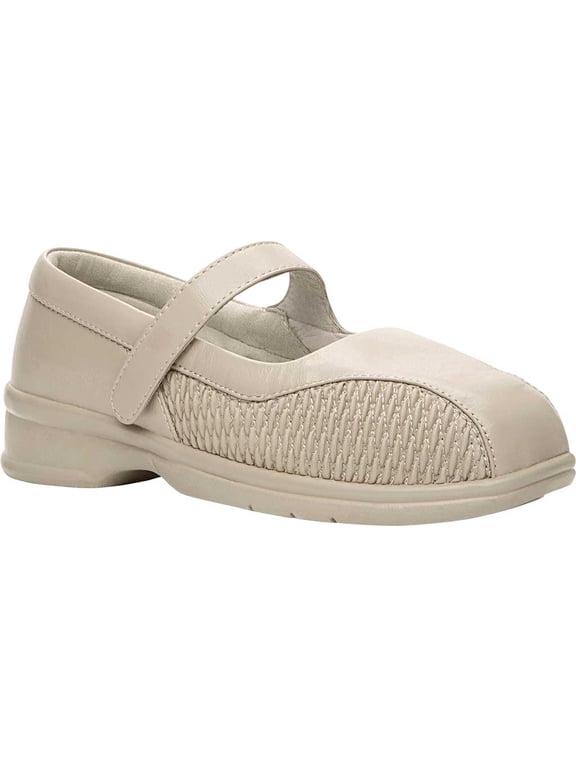 Women's Propet ERIKA Cushion Mary Janes BONE 6.5 (2E)