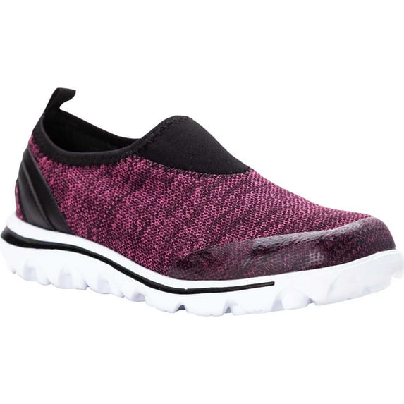 Women's Propet TravelActiv Slip On Sneaker Berry Heather Mesh 11 2A