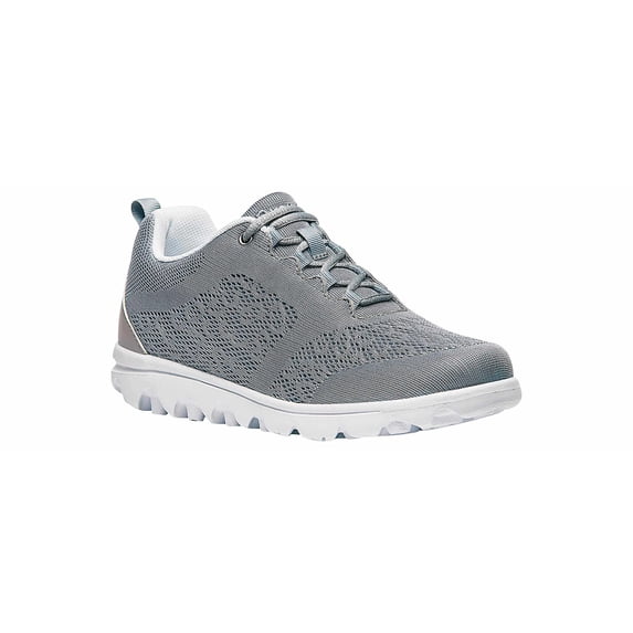 Propet Women's TravelActiv Lace Up Sneakers Silver Mesh EVA 9 D