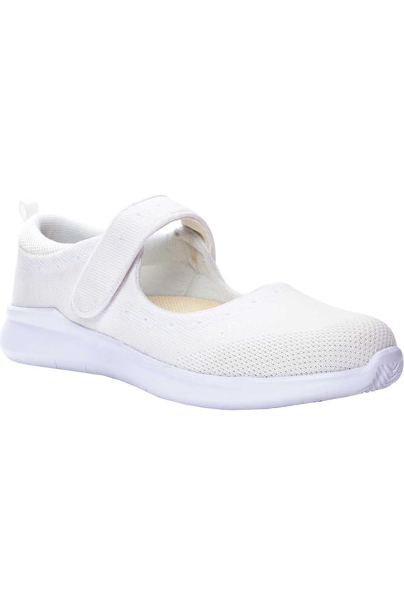 Women's Propet TravelBound Mary Jane White Jersey Mesh 8.5 2E