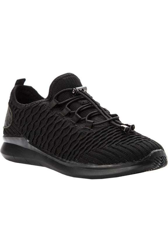 Women's Propet TravelBound Sneaker Black Knit Mesh 9.5 2E