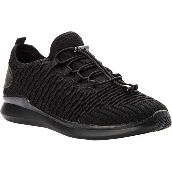 Women's Propet TravelBound Sneaker Black Knit Mesh 9.5 D