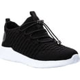 thumbnail image 1 of Women's Propet TravelBound Sneaker Black/White Stretch Knit Mesh 8 2A, 1 of 5