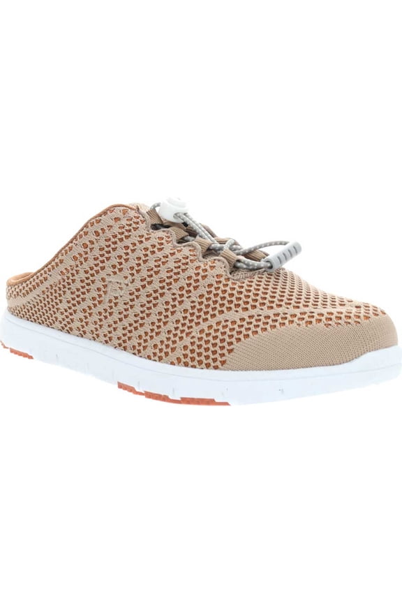 Women's Propet TravelWalker Evo Slide Backless Sneaker Taupe/Sienna