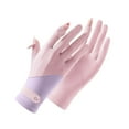 thumbnail image 1 of Women's Protection Driving Gloves Full Finger Sun Block Gloves Thin & Breathable Cycling Gloves Touchscreen Compatible Non-Slip Silicone Palm 88% Nylon 12% Elastane One Size Fits, 1 of 5