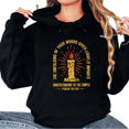 thumbnail image 1 of Women's Psalm 119:130 Candle-Themed Graphic Hoodie Top Cozy Casual Breathable Hooded long-sleeved Black S-2XL, 1 of 7
