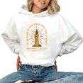 thumbnail image 1 of Women's Psalm 119:130 Candle-Themed Graphic Hoodie Top Cozy Casual Breathable Hooded long-sleeved White S-2XL, 1 of 6