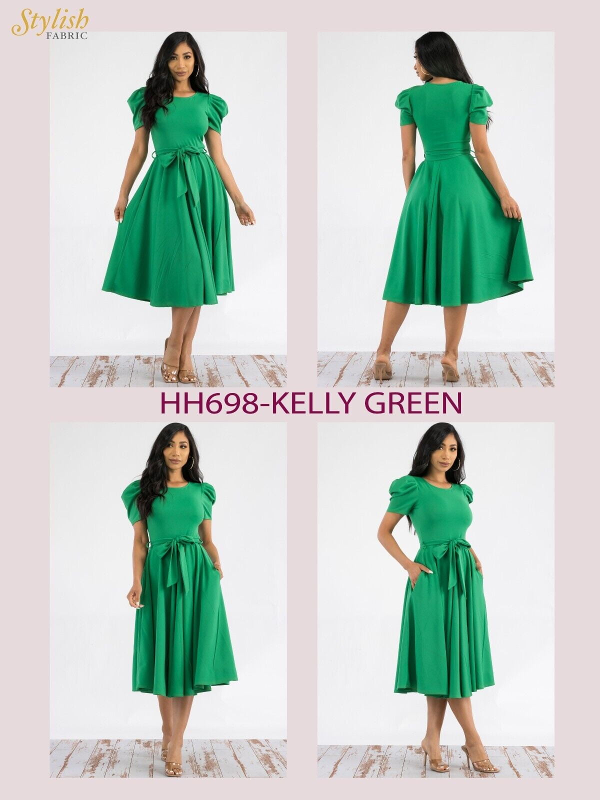 kelly green cocktail dress