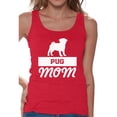 thumbnail image 1 of Women's Pug Mom Graphic Tank Tops Pug Dog Lover, 1 of 4