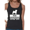 thumbnail image 1 of Women's Pug Mom Graphic Tank Tops Pug Dog Lover, 1 of 4