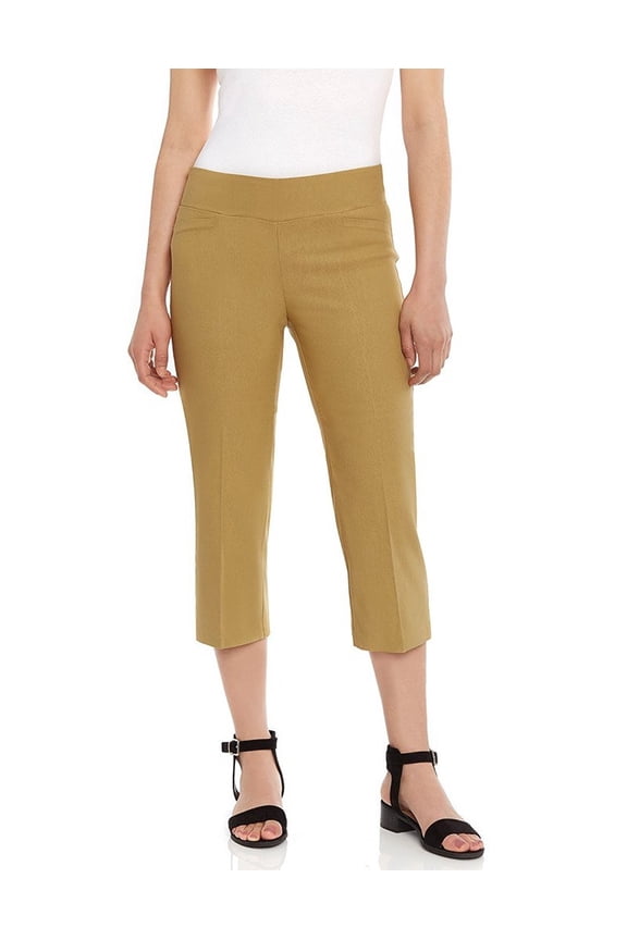 Women's Pull-On Comfort Fit Capri Dress Pants