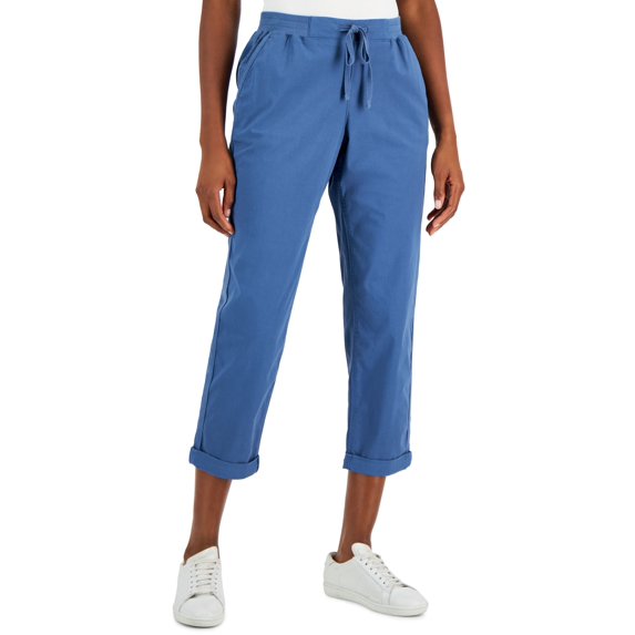 Women's Pull On Cuffed Pants Spruce Blue L