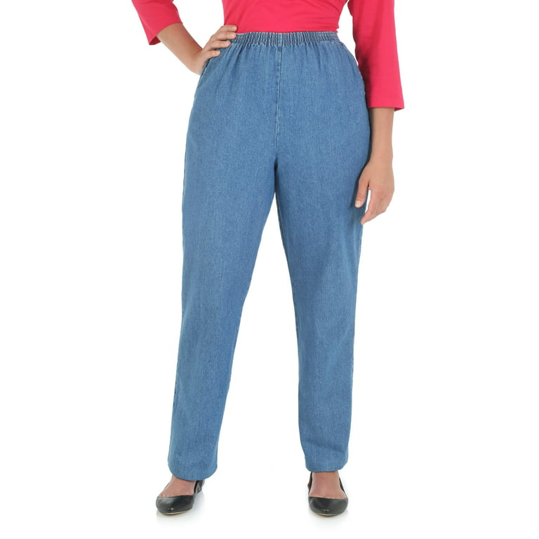 Buy Blue Cotton Stretch Pull Up Pants - Pants For Women
