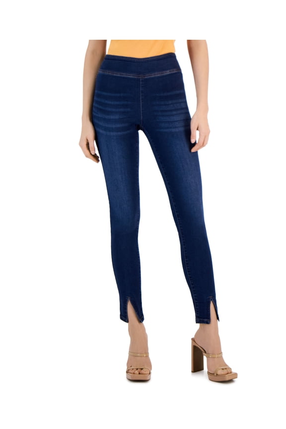 Women's Pull-On Skinny Ankle Jeans Dark Indigo 4