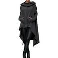 thumbnail image 1 of Women's Pullover Cape Hoodies Sweatshirt Long Sleeve Oversized Top Shirt Dress,Grey,XL, 1 of 6