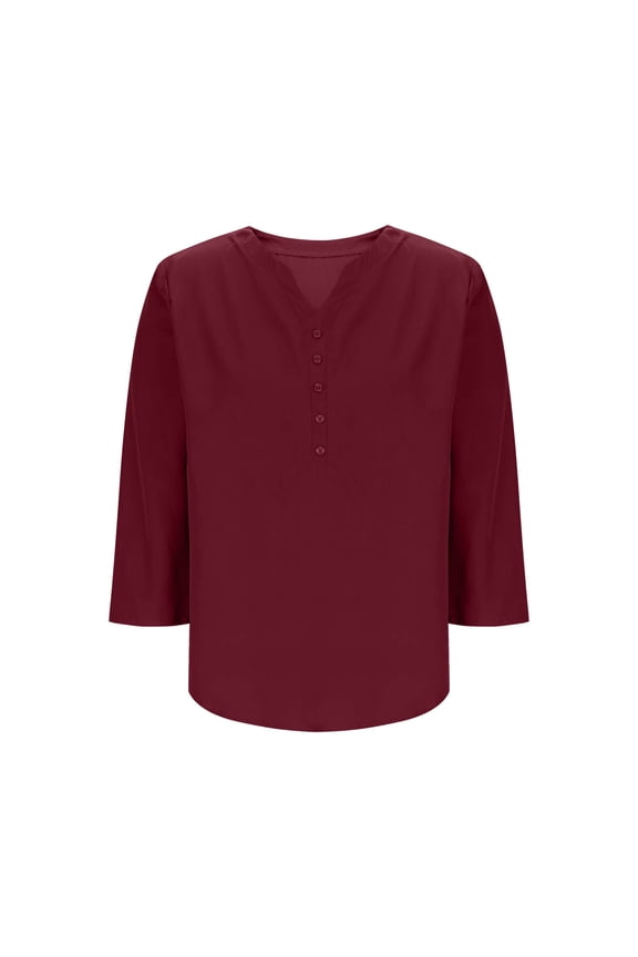 Women's Pullover Casual Top Long Sleeve V-Neck Solid Color Basic Wear Fashion Apparel Comfortable Clothing Office Casual Daily Wear Essential